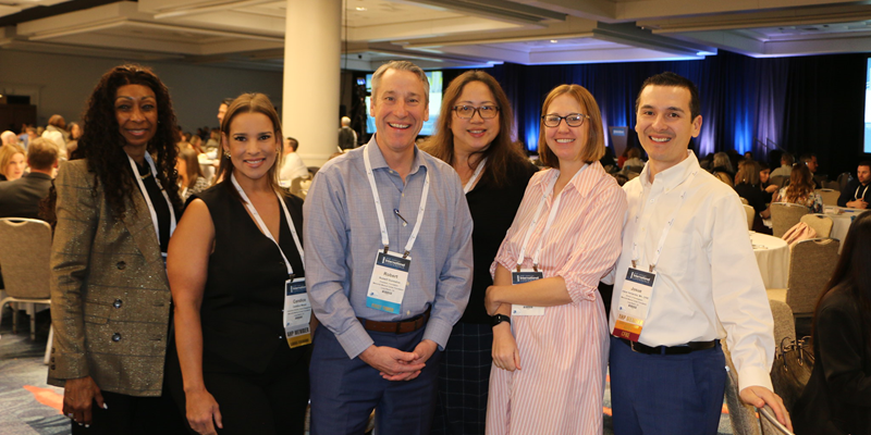 Six conference attendees 