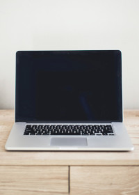 Computer sitting on a desk