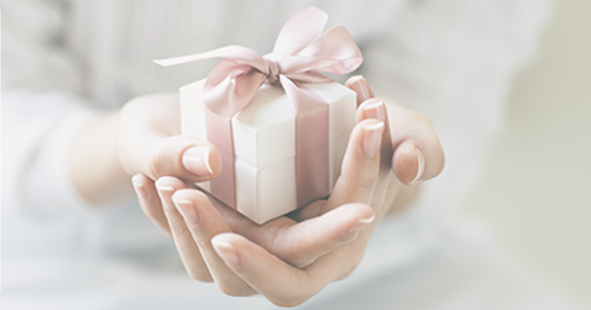 gift in hands