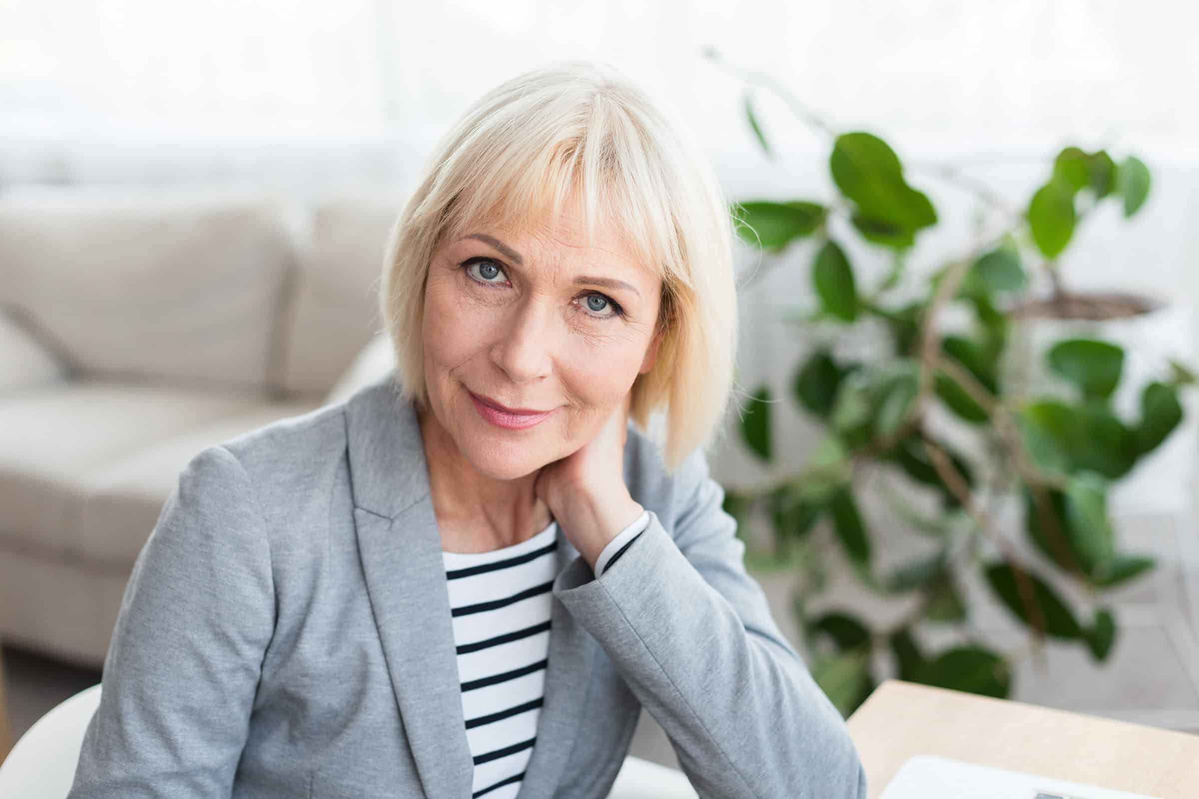 Older businesswoman looking into the camera
