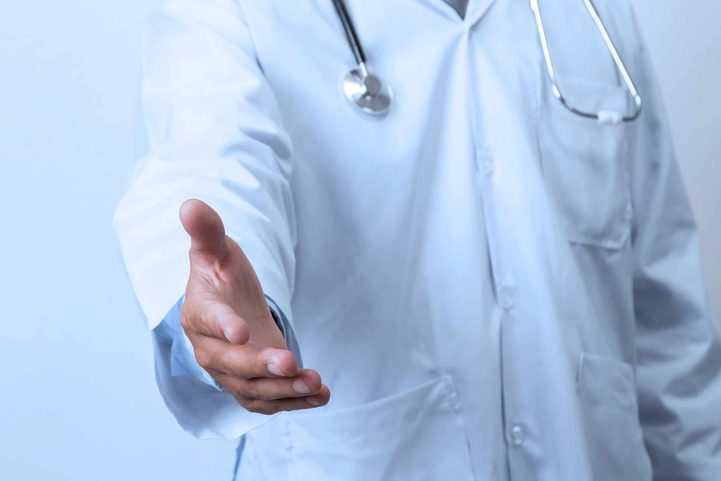 doctor offering a helping hand