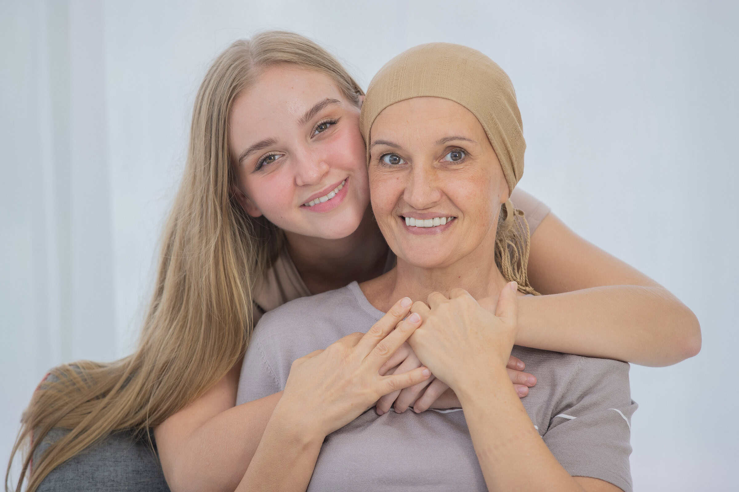 Oncology patient and her daughter